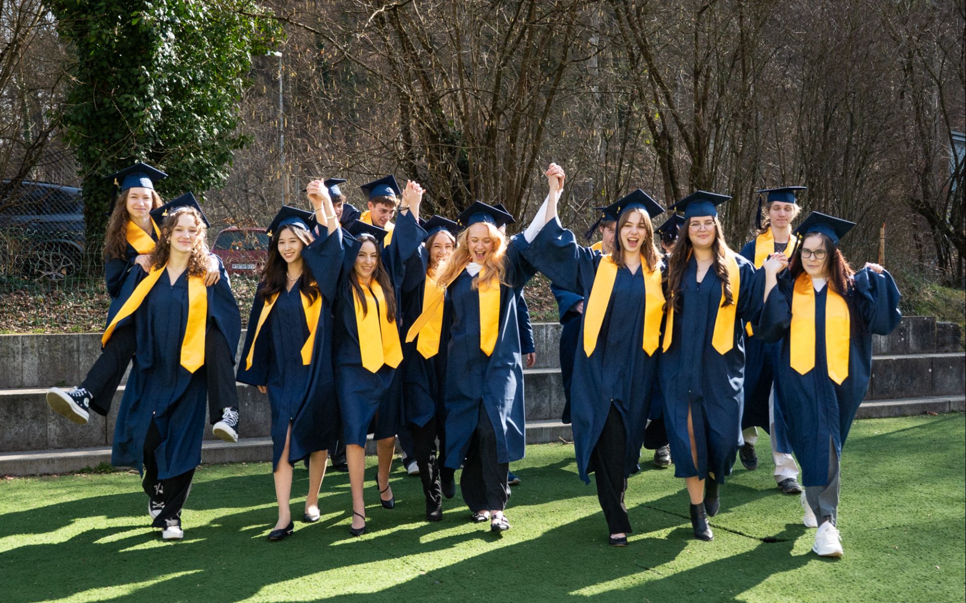 photo of graduates celebrating