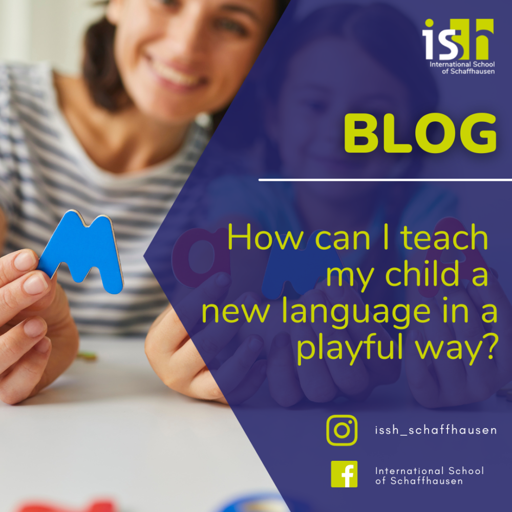 Playfully learning a new language. How can I teach my child a new language in a playful way?